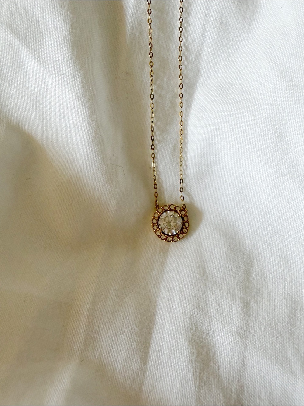 NADRI Rose Gold Crystal Halo Pendant Necklace - Women's Jewelry